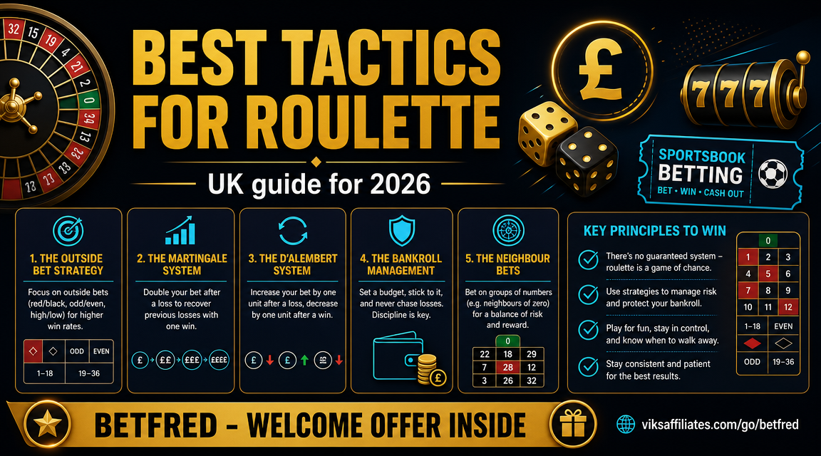 UK roulette table close-up showing chips on red and black with strategy notes