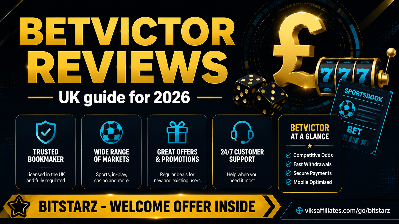 BetVictor reviews 2026 — UK sportsbook and casino tested
