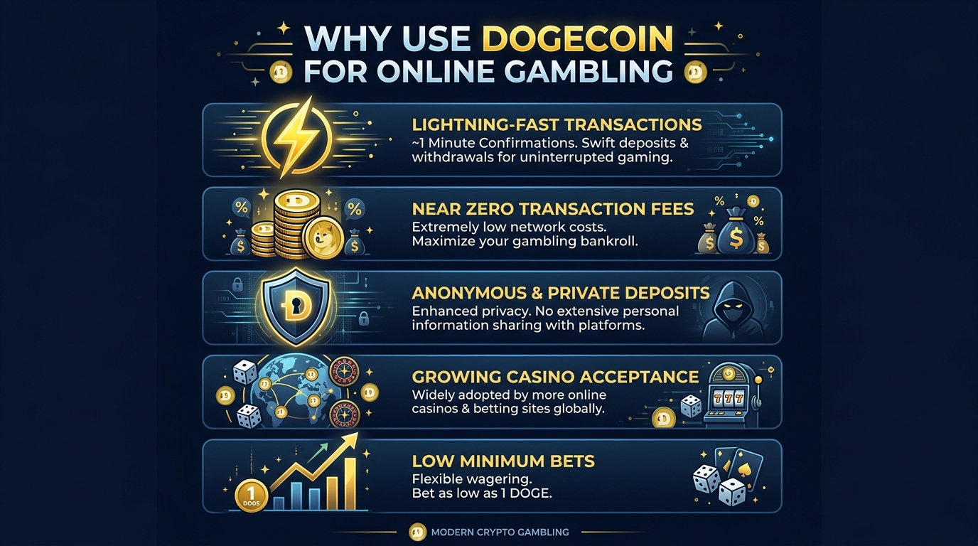 Why use Dogecoin for gambling — speed, low fees, anonymity, and micro-bets