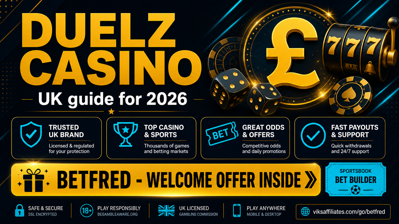 Duelz Casino review UK 2026 — magical wizard theme casino interface
