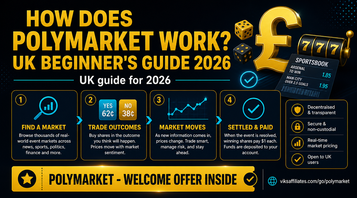 Polymarket prediction market interface showing event trading on a dark dashboard