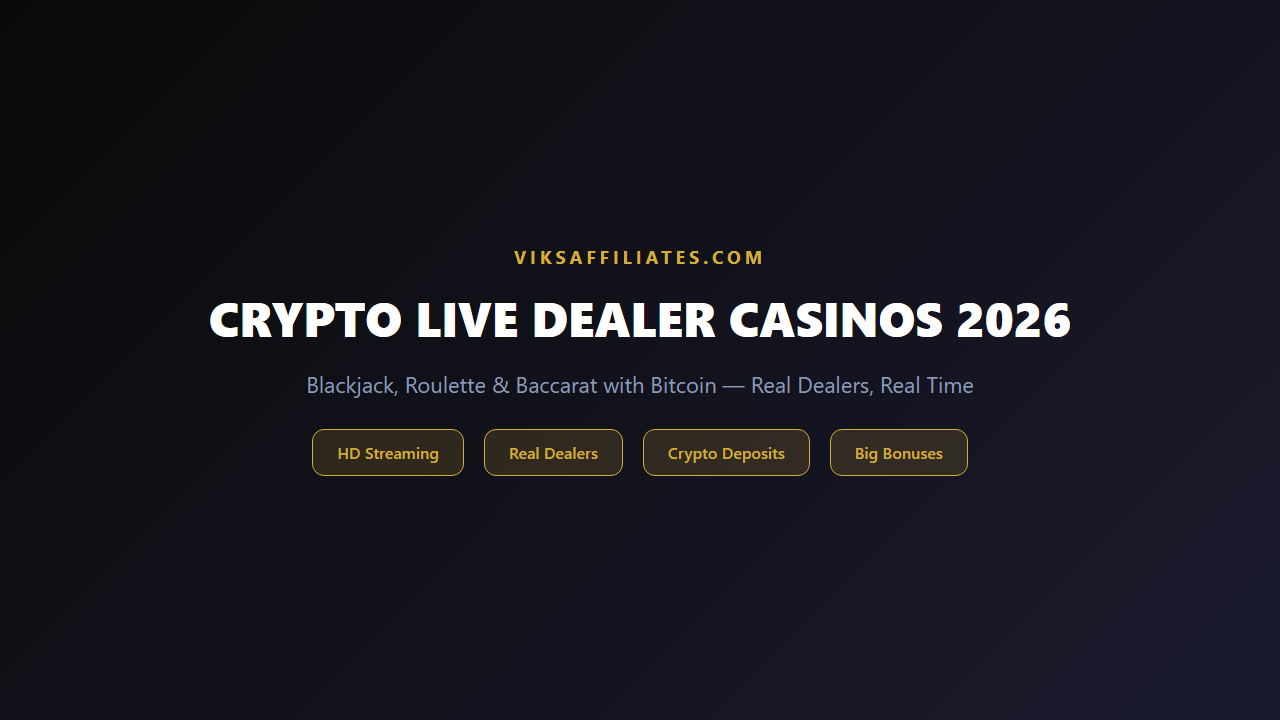 Best crypto live dealer casinos 2026 — play blackjack and roulette with Bitcoin