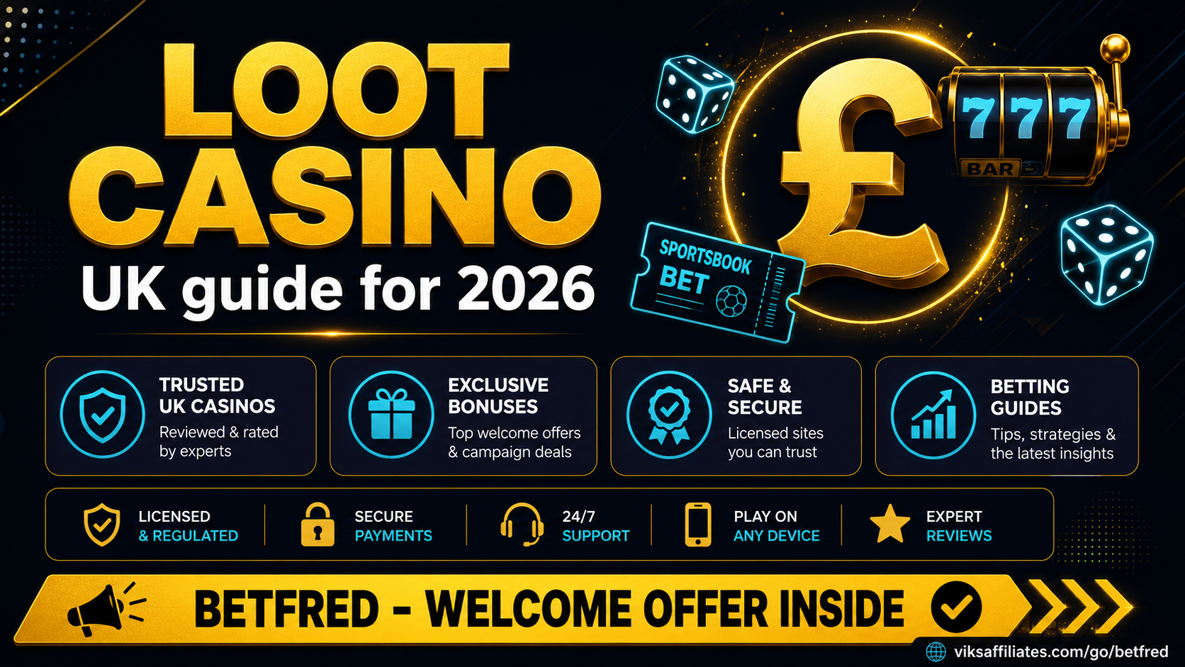 Loot Casino review hero image showing slots and roulette gameplay