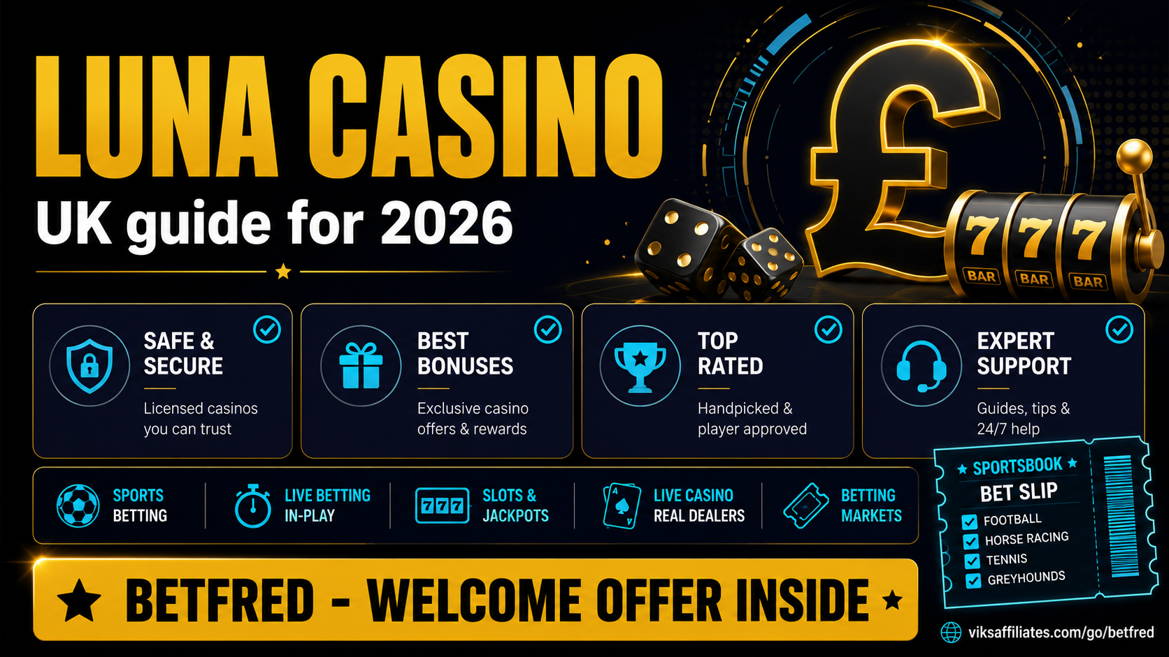 Luna Casino UK review 2026 — homepage, welcome bonus and verdict