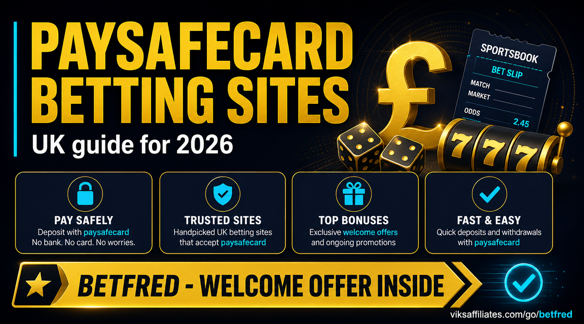 Paysafecard voucher beside a UK betting slip showing deposit confirmation