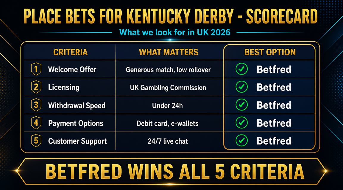 Comparison table showing Kentucky Derby bet types at UK bookmakers versus US tote pools