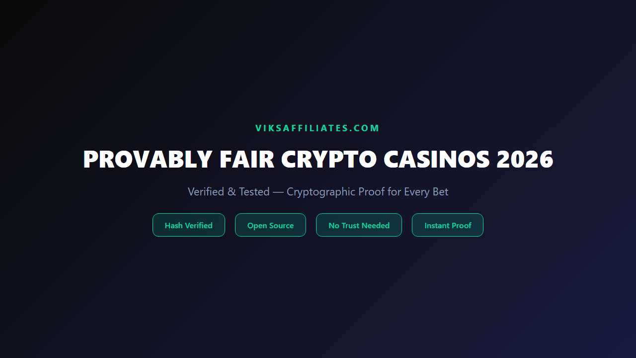 Best provably fair crypto casinos 2026 — verified and tested by VikAffiliates