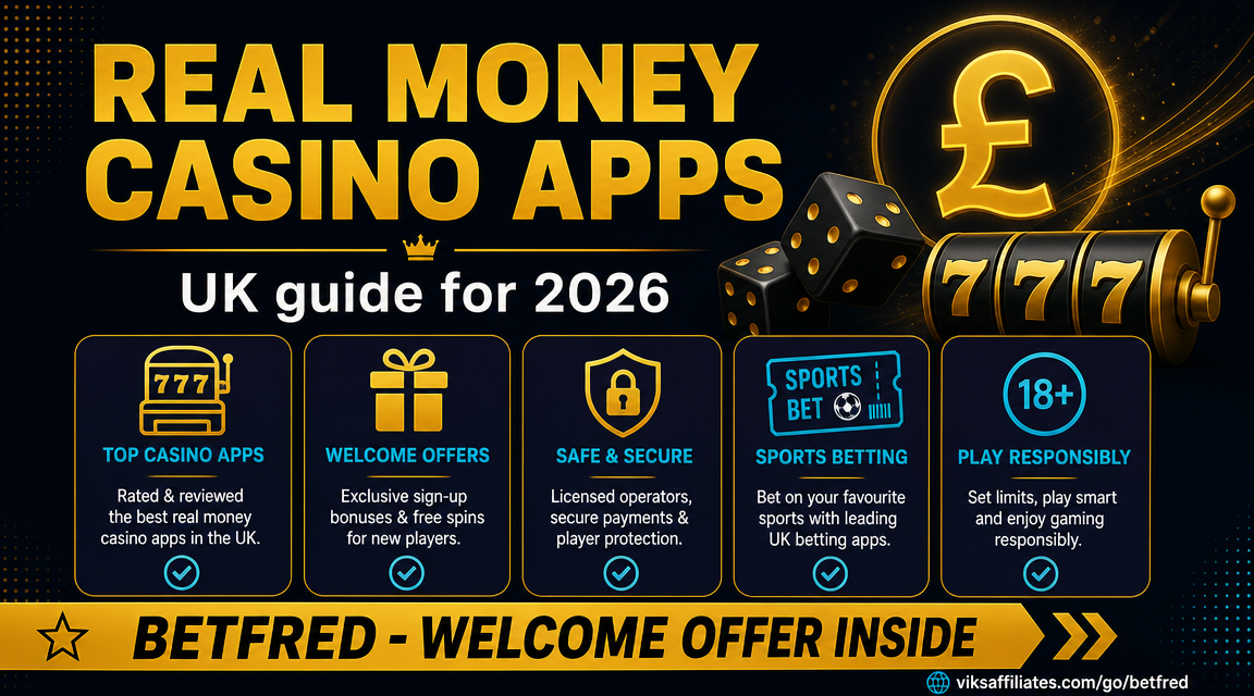 Real money casino apps on a UK phone screen showing slots, blackjack and live dealer lobbies