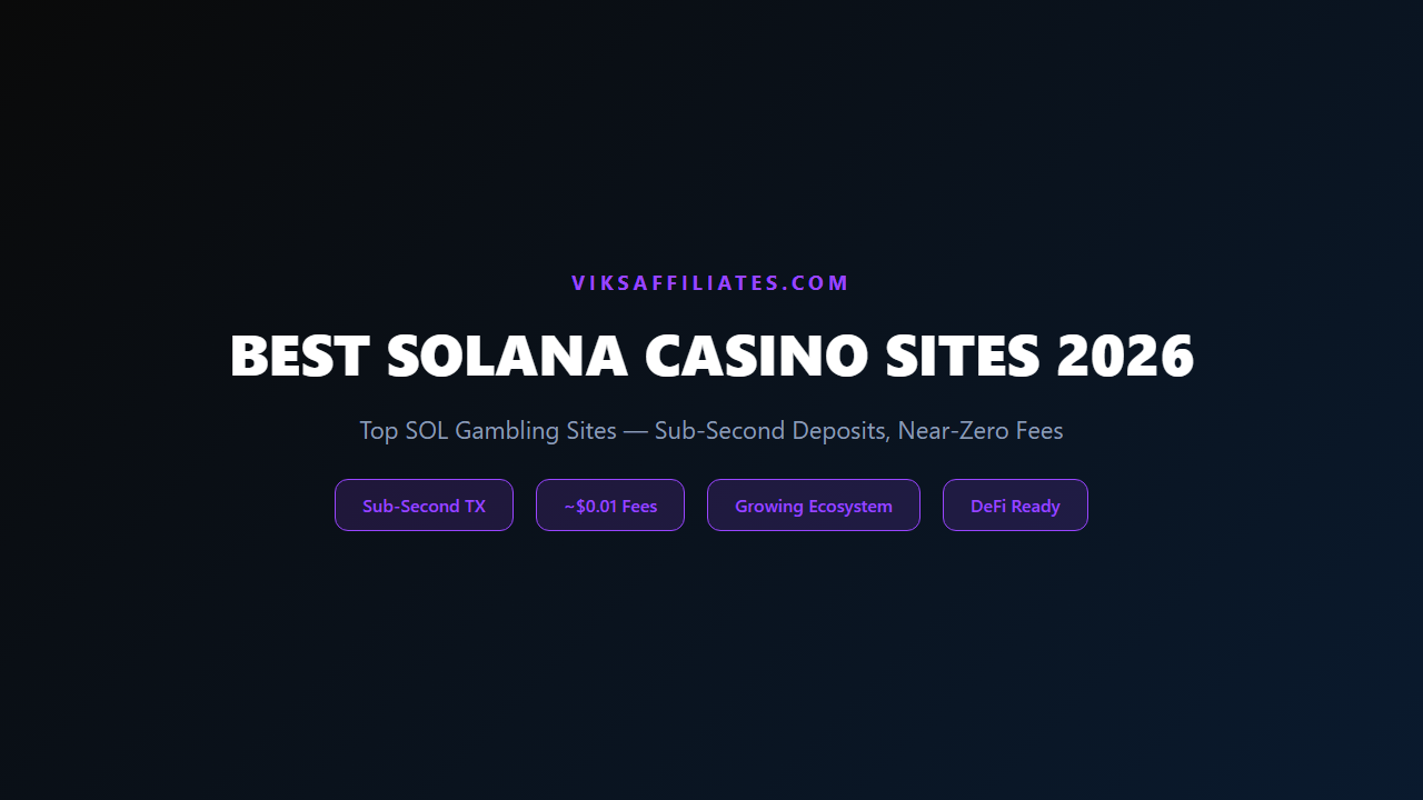 Best Solana casino sites for SOL gambling in 2026