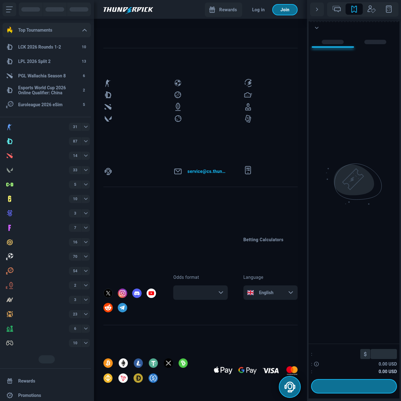 Thunderpick World Championship 2026 — five online series qualifier plus LAN finals in Malta
