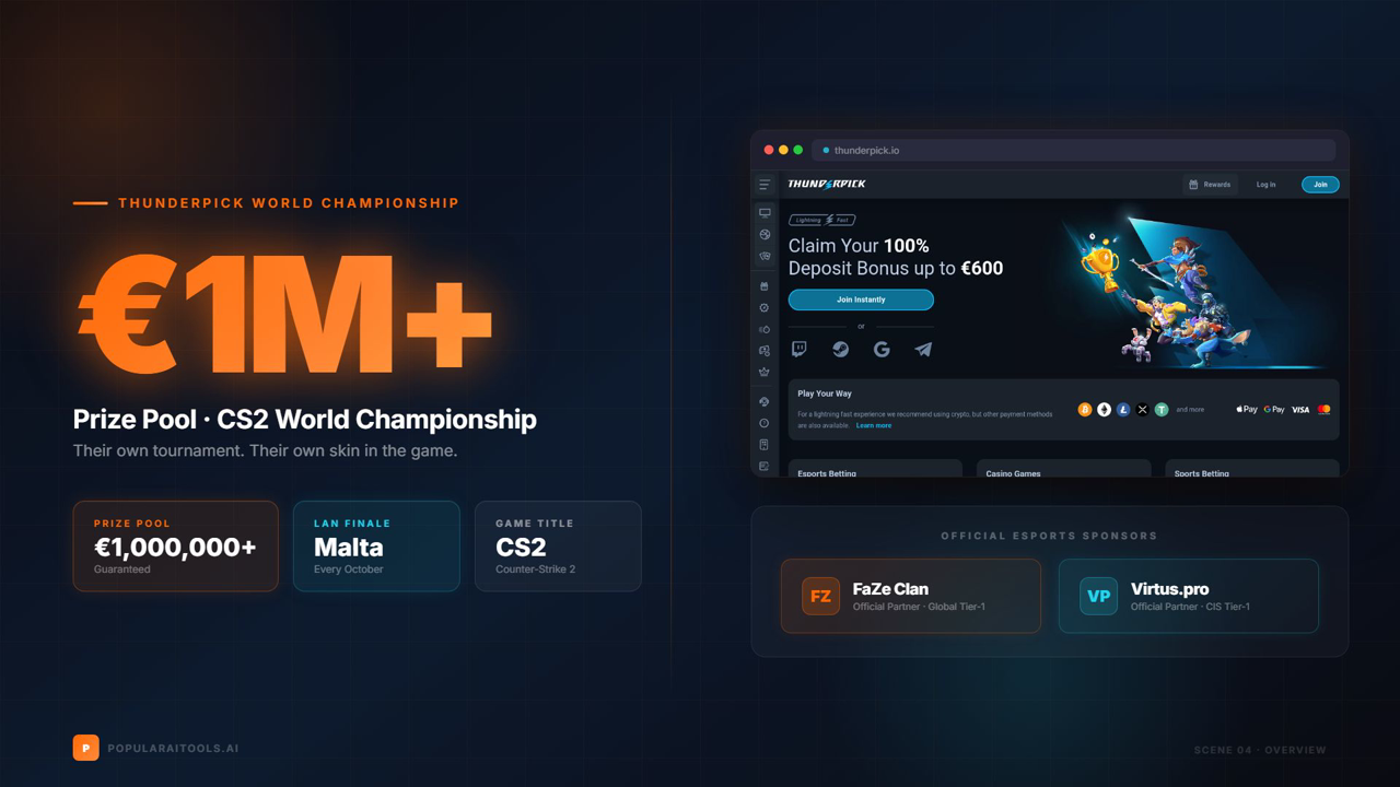 Thunderpick World Championship CS2 tournament with Malta LAN finals