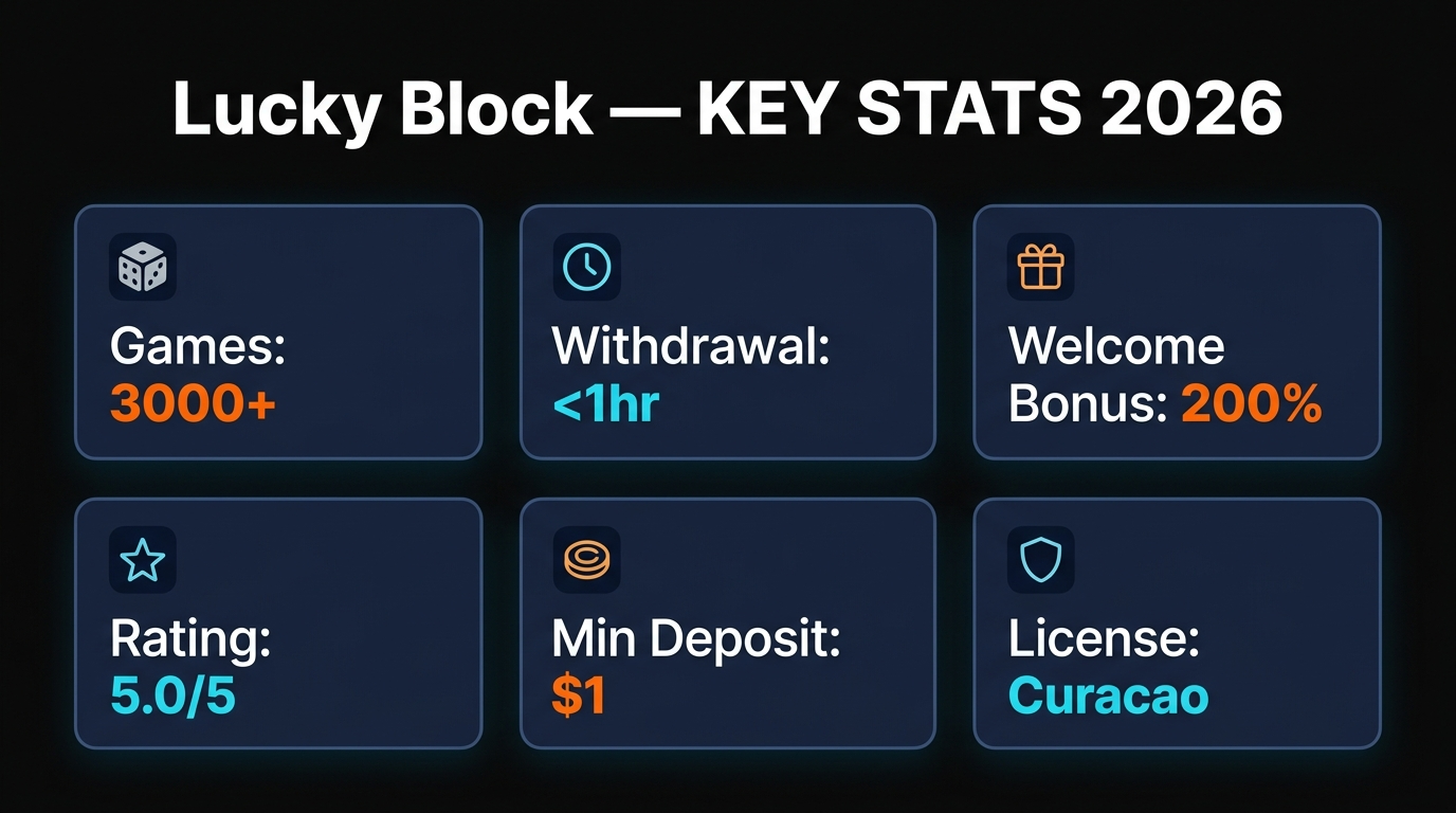 Lucky Block statistics — bonus value, VIP tiers, and game selection data