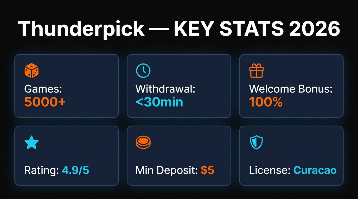 Thunderpick stats — esports markets depth, supported games, bonus structure, and payout speed